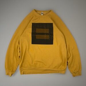 Equality Pride Graphic Sweatshirt Mustard Fleece XL HRC Crewneck